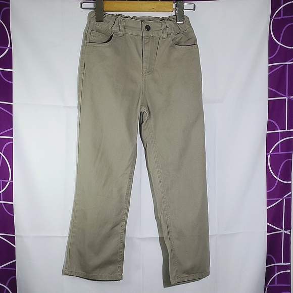 Calvin Klein Jeans - Boys/Kids Adjustable Elastic Waist Tan Jeans - Size 5 - Picture 1 of 14